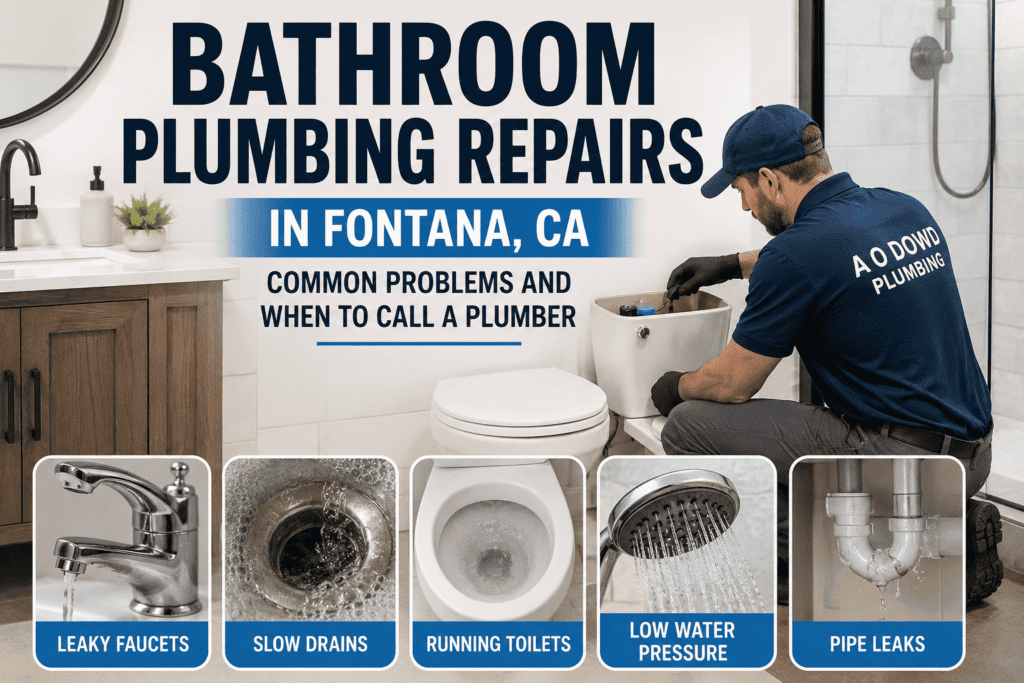 Bathroom Plumbing Repairs in Fontana, CA: Common Problems and When to Call a Plumber