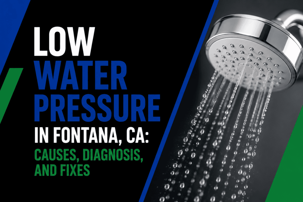Low Water Pressure in Fontana, CA- Causes, Diagnosis, and Fixes