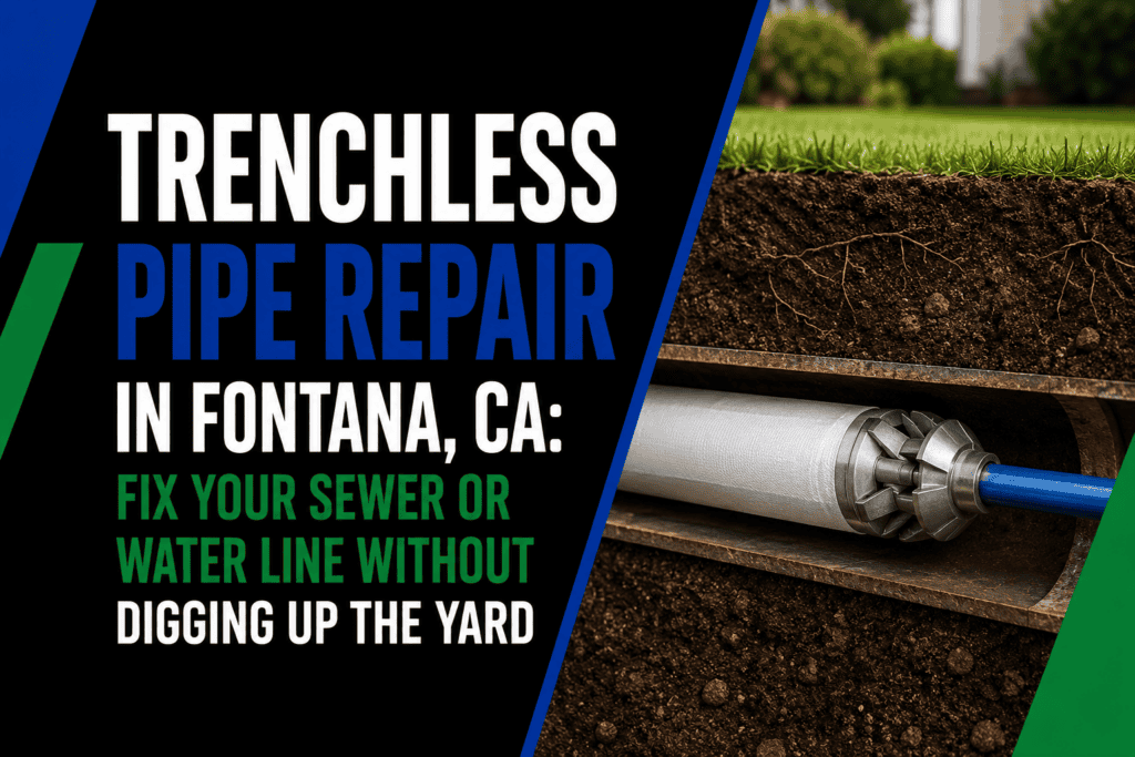 Trenchless Pipe Repair in Fontana, CA- Fix Your Sewer or Water Line Without Digging Up the Yard