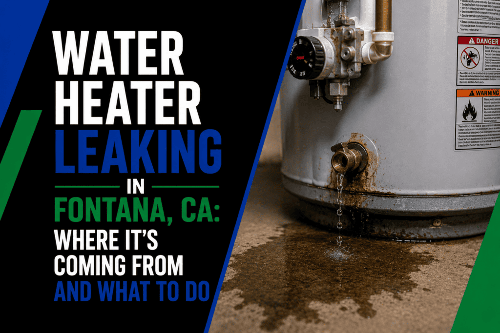 Water Heater Leaking in Fontana, CA- Where It's Coming From and What to Do
